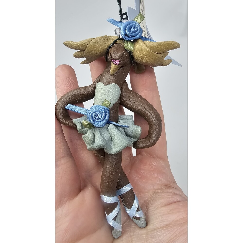 Vtg Handmade Pottery Art Whimsical Ballet Mousse Ornament By Claire Barr Wilson - Picture 2 of 7